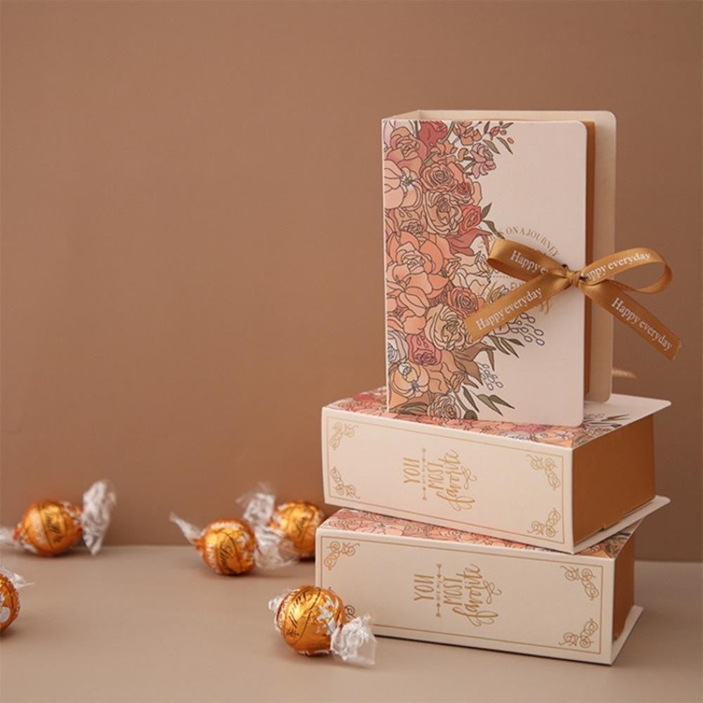 Round Paper Gift Box Leather Carry Hands Portable Wedding Candy Cake Chocolate Favors Bag Birthday Party New Year Decor Supplies