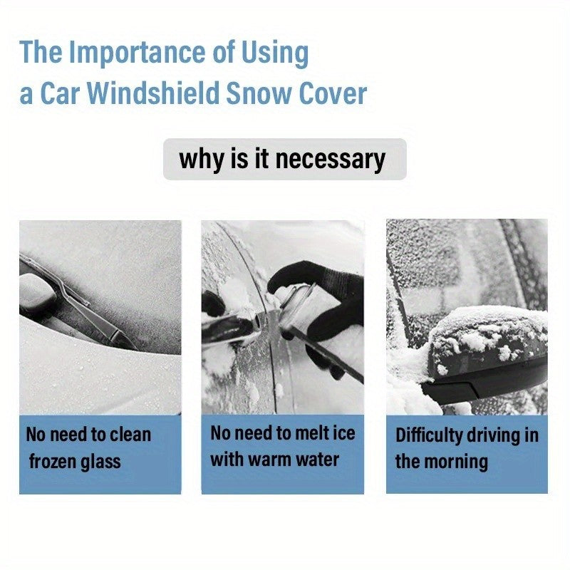 Car Snow Shield Cover Windshield Protection Protection Frost Winter Front Window Waterproof Sun Shade Sedan Suv Umbrella Outdoor