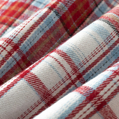 Men Shirt Plaid Flannel Long Sleeve Oversized Loose Cotton Casual Male Youth Comfortable Soft Fall Streetwear Formal Dress Shirt