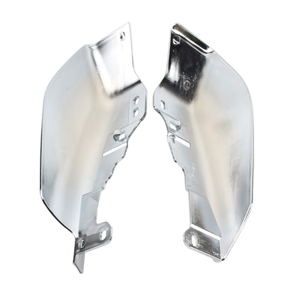 Defletor de ar do escudo térmico do quadro intermediário cromado preto da motocicleta para Harley Touring Street Electra Glide Road King 2001-2022