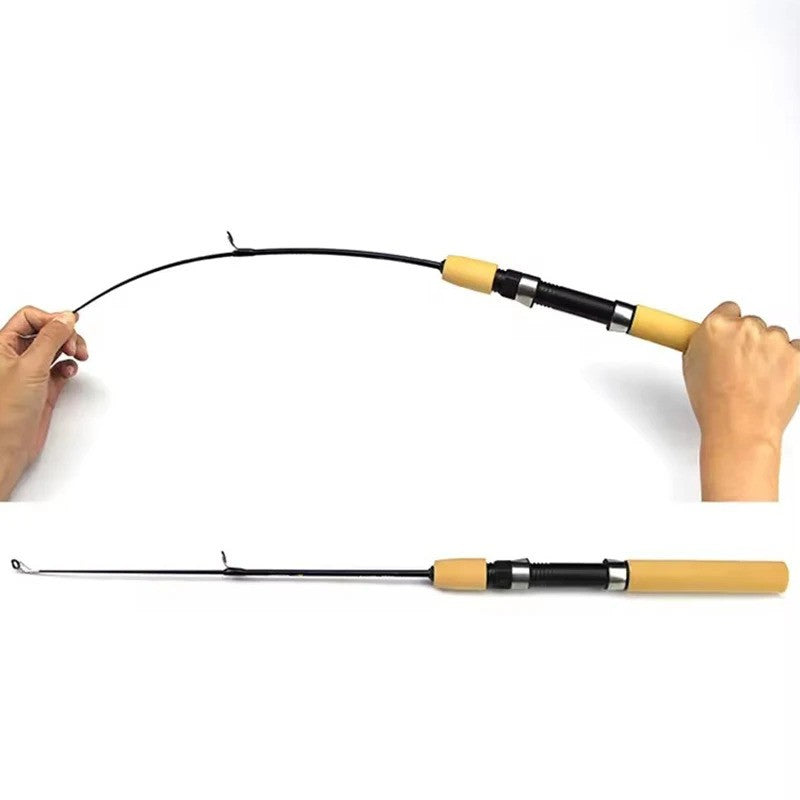 Carbon Mini Ice Fishing Rod Shrimp Tackle 0.6m 0.8m 1m Winter Fishing Gear for Ice Fishing