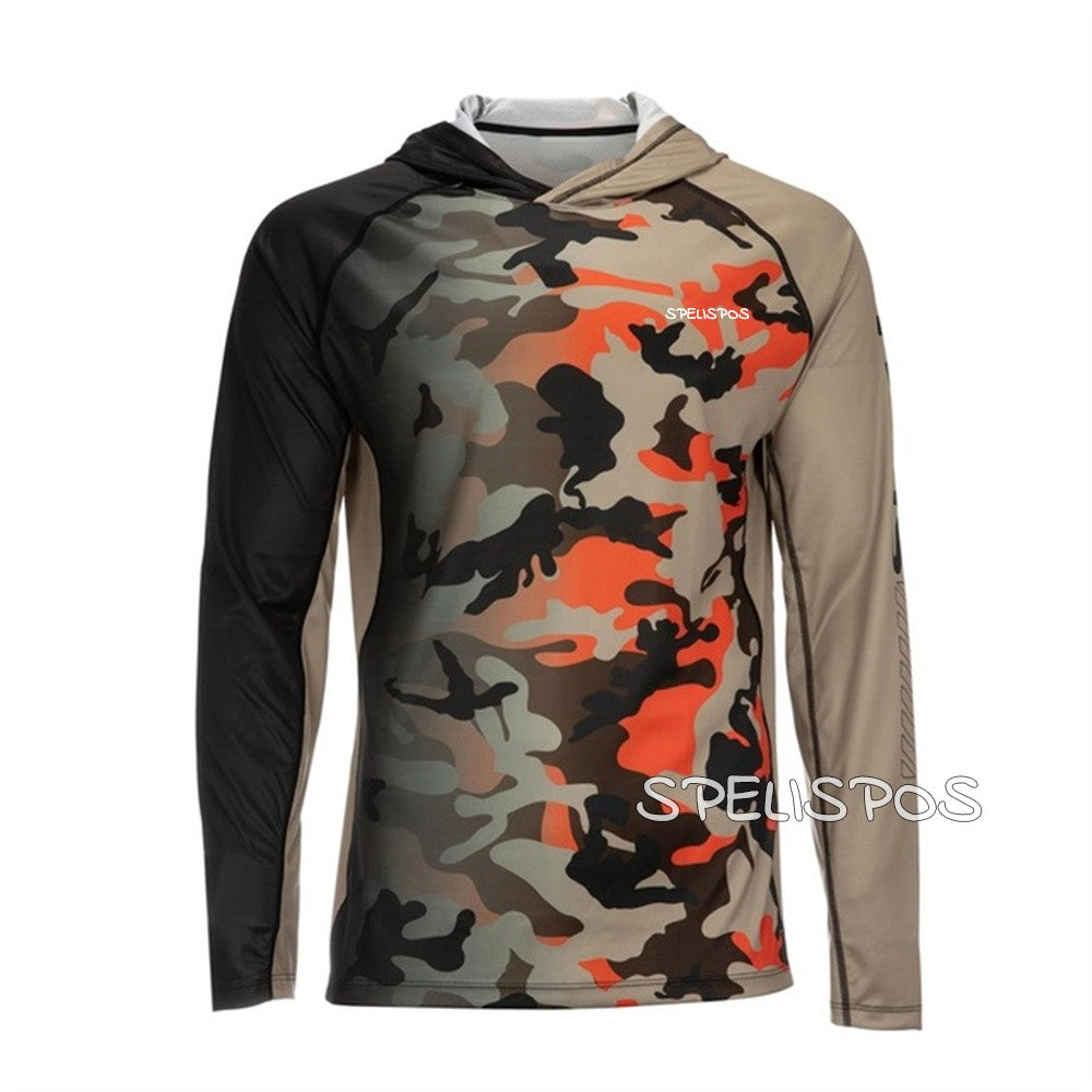 Camisetas de Pesca Desempenho Tops Vestuário de Pesca Manga Comprida Vestido Respirável Camisa Proteção UV 50 Roupa de Pesca Masculina