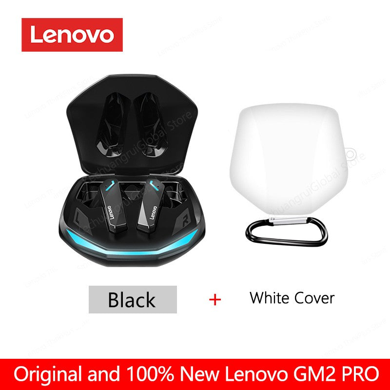 Fone de Ouvido Original Lenovo GM2 Pro Bluetooth 5.3 Sem Fio para Jogos com Baixa Latência Chamada HD Fones de Ouvido com Modo Duplo e Microfone GM2Pro