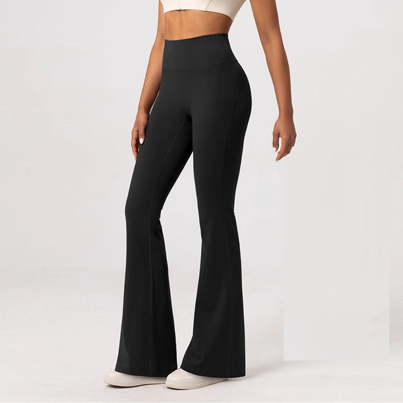 High-end Yoga Leggings Slim Yoga Pants High Waist Wide Leg Pants Bottoms Breathable Gym Casual Sports Bell Leggings Female