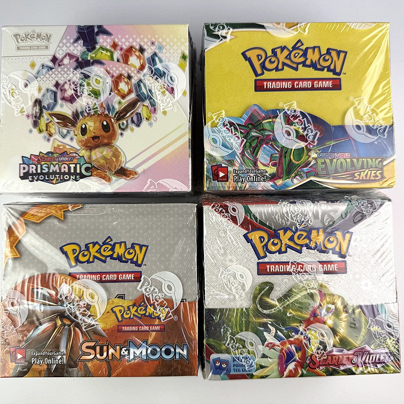 360 Cartas Pokémon Prismáticas Escarlate e Violeta Sol e Lua Evoluindo 151 Cartas de Batalha de Booster em Inglês