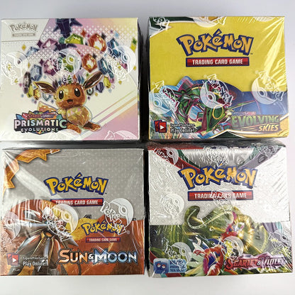 360 Cartas Pokémon Prismáticas Escarlate e Violeta Sol e Lua Evoluindo 151 Cartas de Batalha de Booster em Inglês