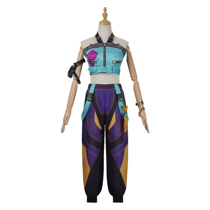 Halloween Fancy Dress Adult Kids Street Hip Hop Role Play Outfit 3 Styles Printed Crop Top Skirt Shorts Idol Stage Costume