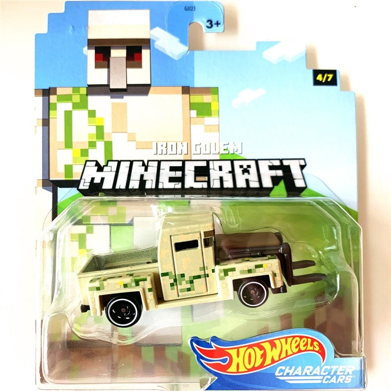 Hot Wheels Minecraft Series Genuínos, Carrinho de Brinquedo, Ornamento de Mesa, Colecionáveis, Presentes de Feriado, Em Estoque