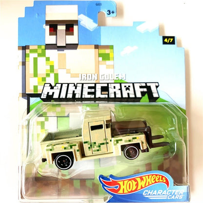Hot Wheels Minecraft Series Genuínos, Carrinho de Brinquedo, Ornamento de Mesa, Colecionáveis, Presentes de Feriado, Em Estoque