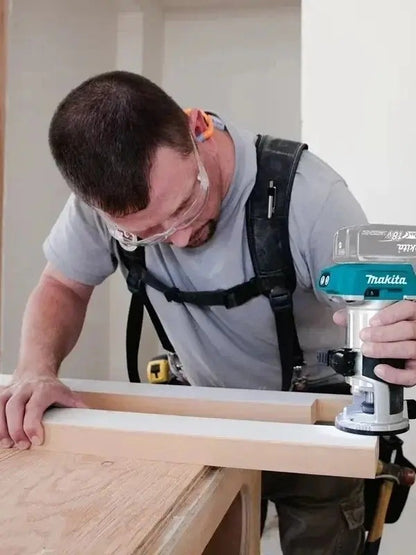 Makita DRT50 18V LXT Aparafusadora sem Fio, Motor sem Escovas, Ferramenta Profissional Recarregável para Entalhar e Fresar, Aparador de Bordas