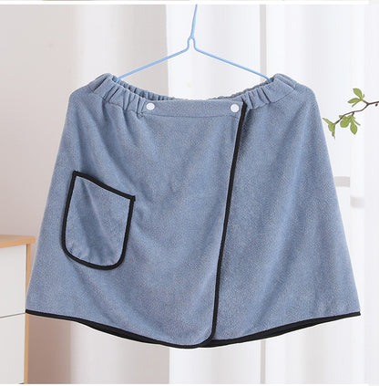 Men's Bath Skirt Hotel Household Simple Fine Fiber Adjustable Bath Towel Size Is Suitable For Men Weighing Less Than 90 KG Wear