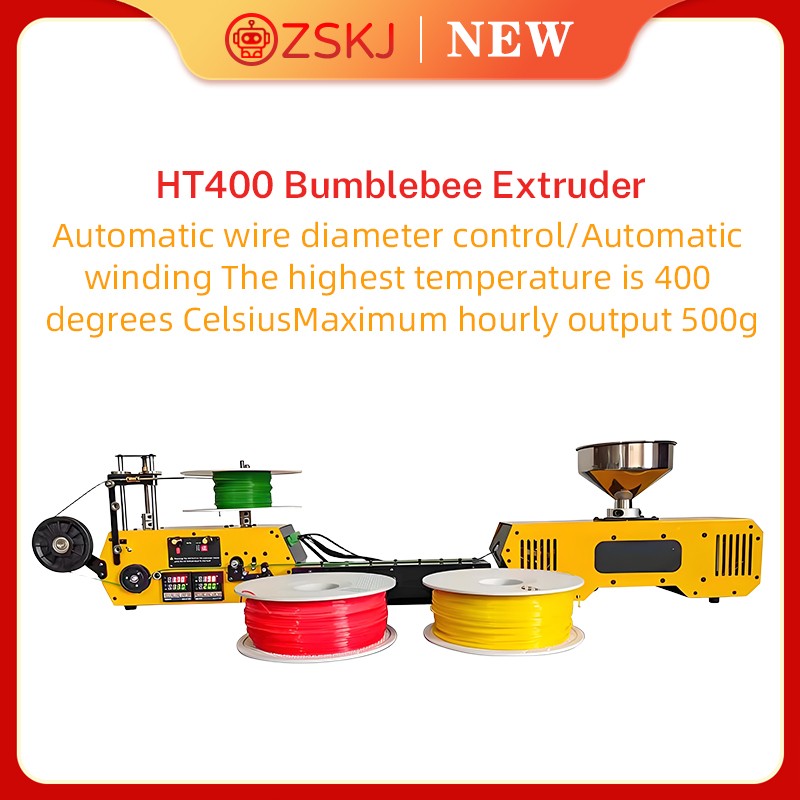 HT400 Desktop Extruder 3D Printing Filament Maker For 3D Filament Automatic Wire Diameter 1.75mm 3mm for PLA PETG PA ABS PC PP