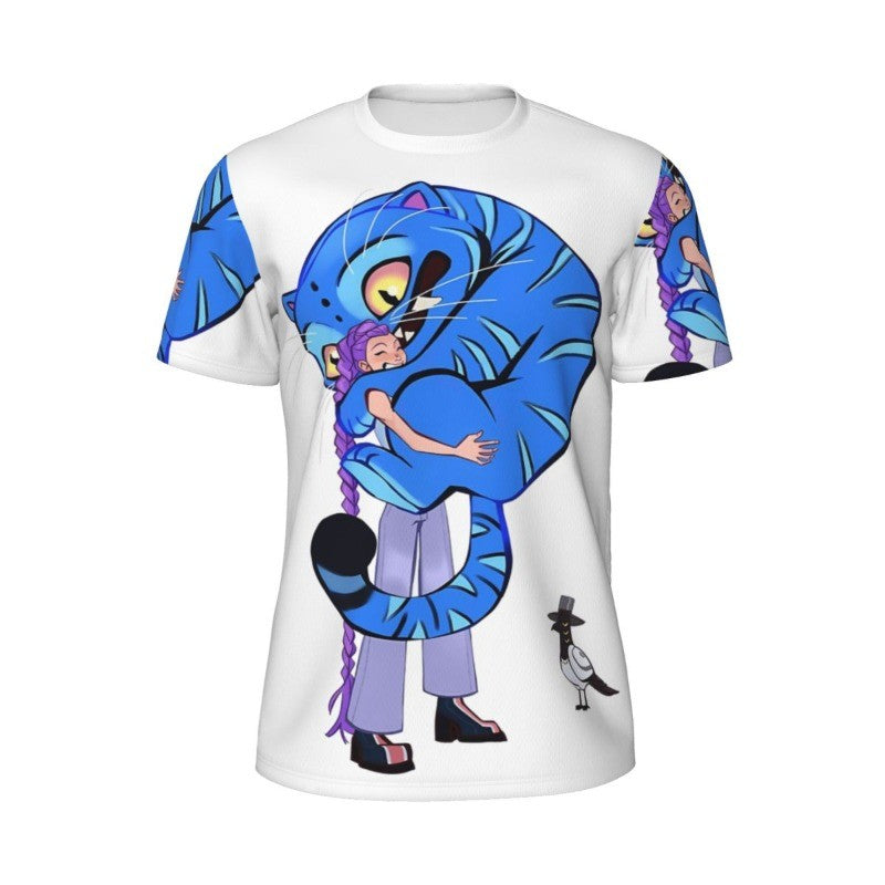 New Women's KPop Demon Hunters Graphic T-Shirt Korean Trendy Streetwear Top with Cartoon Character Prints Summer Fashion Top