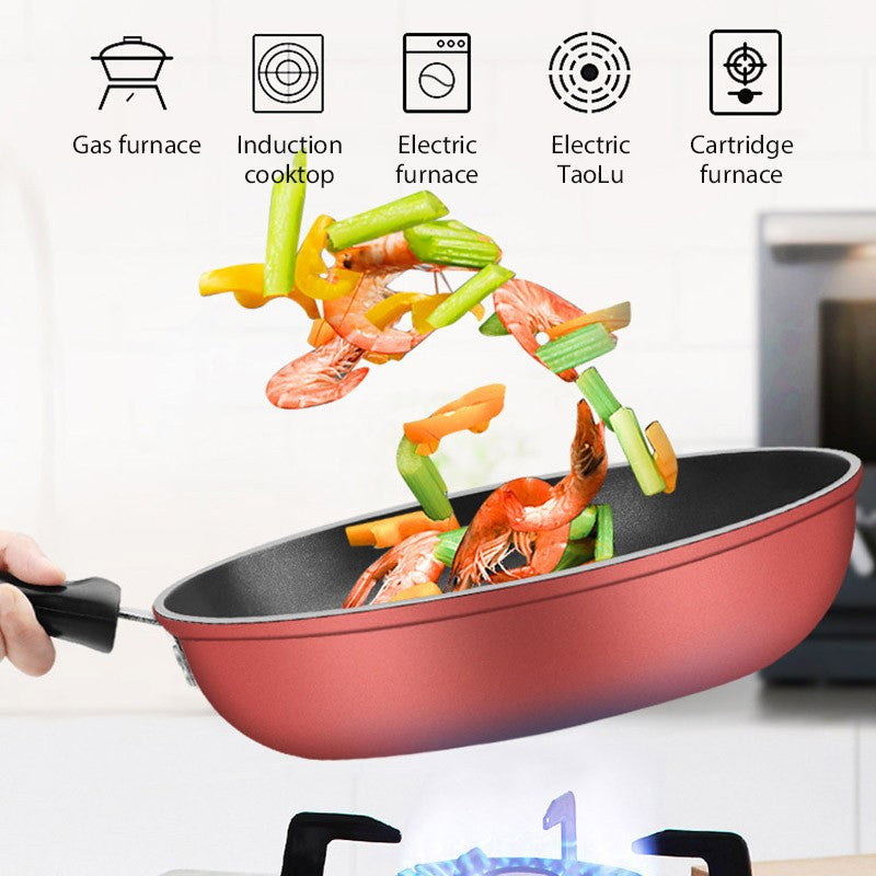 Nova Panela Antiaderente de Cristal Diamante Panela Fritura Multifuncional de Ferro Fácil de Limpar Utensílio de Cozinha Fogão a Gás e Indução