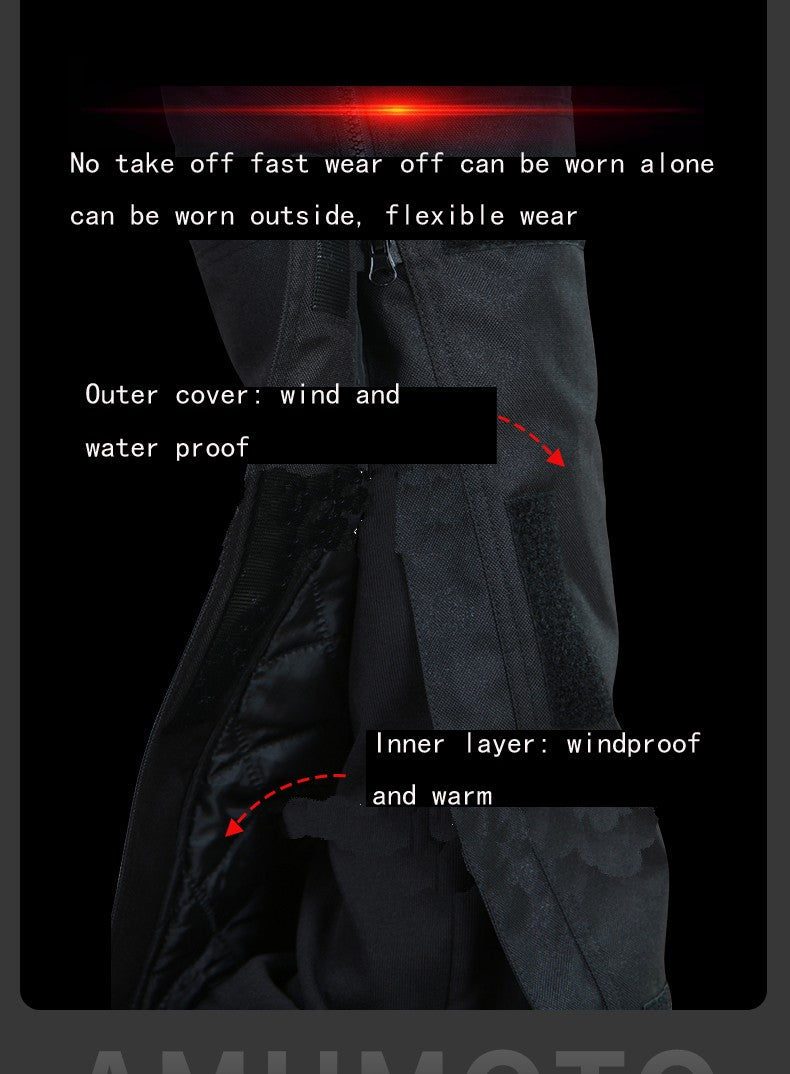 AMU Motorcycle Quick Take Off Waterproof Windproof Thermal Protective Pants Gor Men And Women