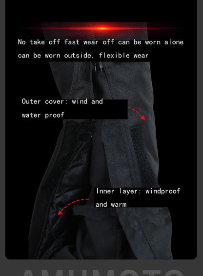 AMU Motorcycle Quick Take Off Waterproof Windproof Thermal Protective Pants Gor Men And Women