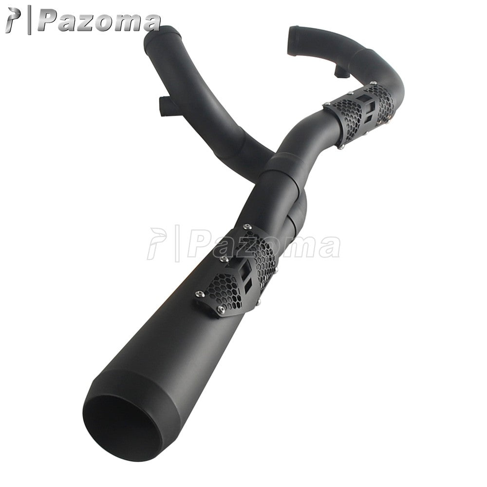 Pazoma 2-in-1 Exhaust Muffler Motorcycle Stepped Exhausts System For Harley Dyna Low Rider Street Fat Bob Super Wide Glide 06-17