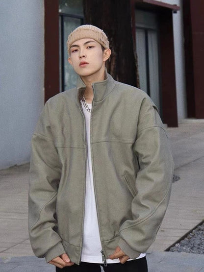 Alpha MA1 Pilot Jacket Men's Short Sleeve Stand Collar Clean Fit Outerwear High Street Style American Baseball Jacket