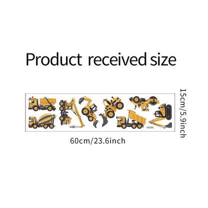 Height Stickers Construction Vehicle Tower Crane for Kids Room Kindergarten Baby Measuring Height Ruler Wall Stickers Boys Gift
