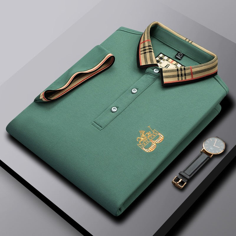 2025 new luxury men's short sleeved summer high-quality designer boutique brand embroidered polo shirt business casual T-shirt