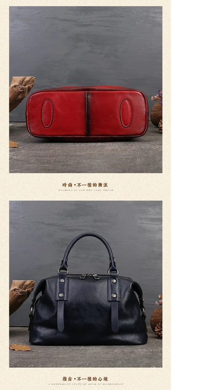 MOTAORA 2025 New Genuine Leather Satchel Tote Bag Top Handle Handbag Designer Shoulder Bag Large Capacity Cross Body Bag Vintage