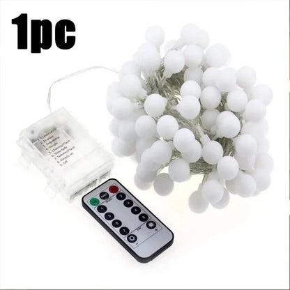 Outdoor Christmas LED String Lights - Waterproof Solar-Powered Decor - Perfect for Garden, Courtyard, Wedding & Terrace