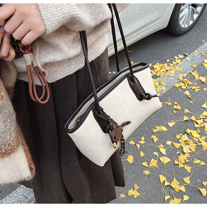 PU Leather Shoulder Bags For Women 2025 Winter Y2K Trend Female Crossbody Bag Lady Handbags And Purses Retro Tote Bag bolso