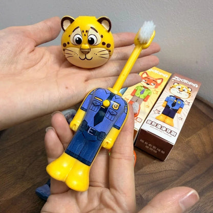 **Anime my world Scalable Toothbrush Cute MC Figures Transformable Soft Bristled Toothbrush Fine Bristled Gifts//