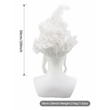 Pink Fluffy High-Top high quality Synthetic Wig | Queen's Hairstyle with Feather Flowers | Wig for Queen Cosplay