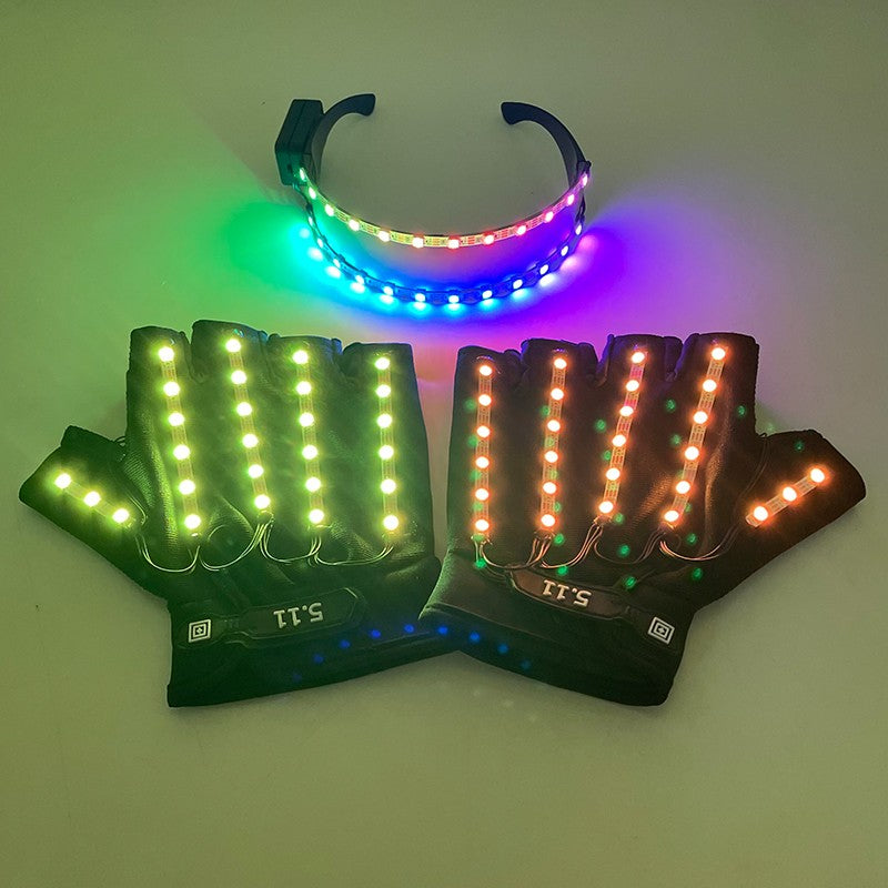 Led Glasses NightClub Masquerade Concert Club Neon Accessories Cool Vogue Flashing LED Futuristic Glasses Men Metal Cool Glasses