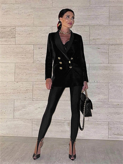 Korean Fashion Winter Black High Waisted Skinny Y2K Women Pants Sexy Glitter Cas