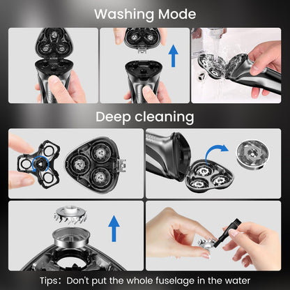 Sejoy Electric Razor for Men’s Electric Shavers Rotary Waterproof Rechargeable Electric Shaver Cordless