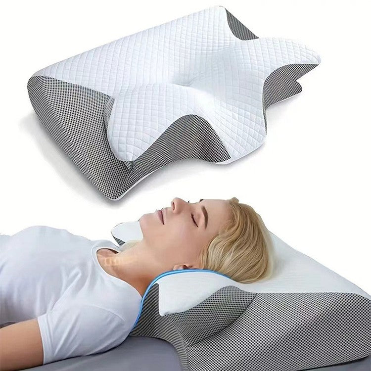 1pc Memory Foam Pillow 2 in 1 Ergonomic Contour Orthopedic Pillows for Sleeping?Cervical Orthopedic Pillow for Neck Pain