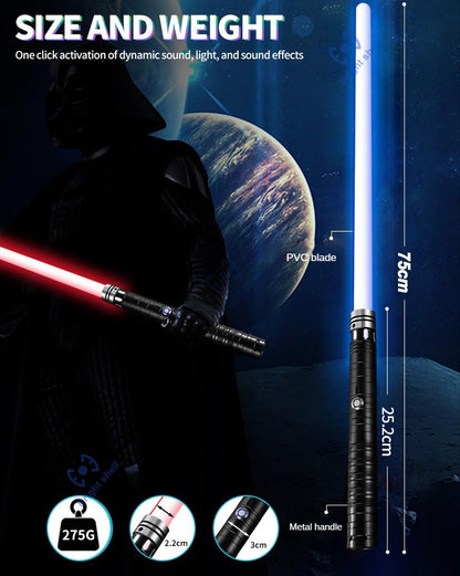 Metal Lightsaber Sword Toys RGB Light Saber 15Color Change Kids Soundfonts Force FX FOC Blaster Toys Jedi Sword Gift