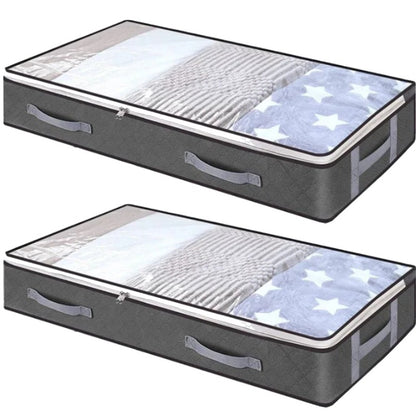 Under bed Storage Bag For Portable Foldable Quilt Bags Wardrobe Clothes Organizer Storage Box Dustproof Organizer Large Capacity