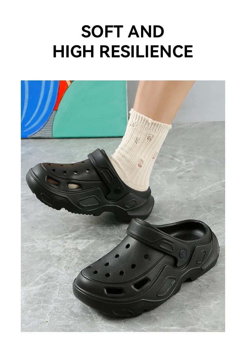 Summer Thick Sole Sandals For Women Comfortable Soft Heightening Shoes Couple Outdoor Non-slip Slippers Men‘s Clogs