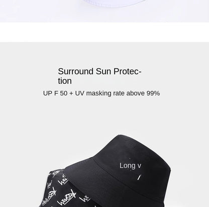 Big Head Letter Bucket Hat for Men Women XL Large Hip Hop Cap Fisherman Hat Summer Sun Hat Plus Size Panama