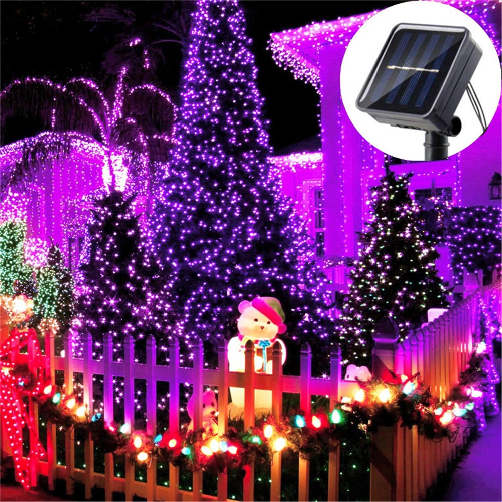 Solar String Lights Outdoor 20/50/100/200 LED Solar Waterproof Lights with 8 Lighting Mode Garland Lights for Tree Party Decor