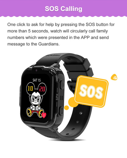 For Xiaomi Kids Smart Watch 4G Sim Card SOS LBS Location Call Child SmartWatch Camera Waterproof Watch Phone For Boys Girls gift