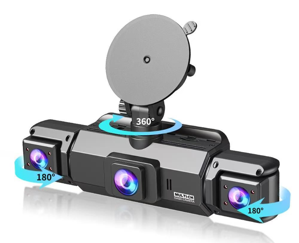 4Lens 360° Dash cam Voice 1080P Video Recorder Car DVR Recording camera Front left right Rear View Auto 4ch dashcam 24H Parking