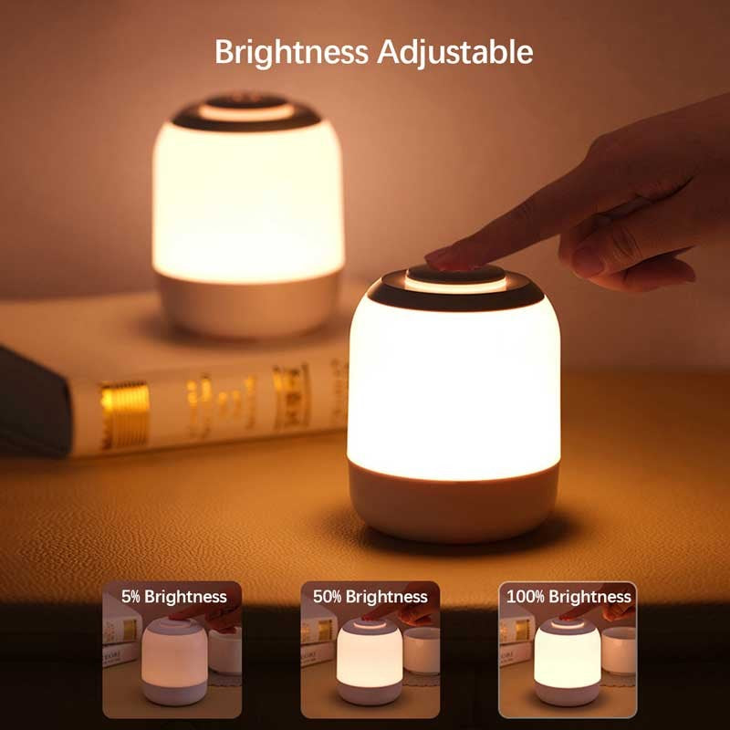 LED Night Lights, Adjustable Brightness USB Rechargeable Table Lamp for Kitchen Bedroom Garage Bedroom Bedside Camping Decor