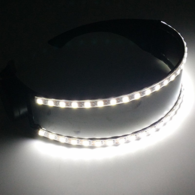 Led Glasses NightClub Masquerade Concert Club Neon Accessories Cool Vogue Flashing LED Futuristic Glasses Men Metal Cool Glasses