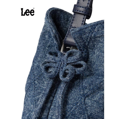 LEE Chinese Knot Denim Blue Women's Handbag Fashion Trend Daily Jeans Medium Size Tote Shoulder Bag for Ladies Commute Tote Bag