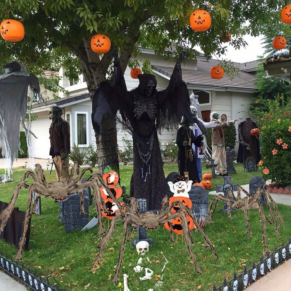Spider Halloween Decoration Home Supplies Outdoor Yard/garden Decor Haunted House Spider Hallowen Day of The Dead Props Scream