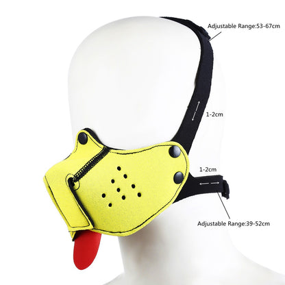 Role Play Costumes of Unisex Women Mens Cosplay Half Face Fetish Mask with Open Mouth and Nose Headgear Party Accessories