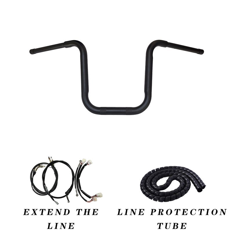 Guidão de motocicleta de 22mm de espessura Ape Hanger 82cm de comprimento compatível com guidões KEEWAY-BENDA V302 C para motos