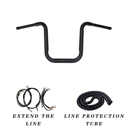 Guidão de motocicleta de 22mm de espessura Ape Hanger 82cm de comprimento compatível com guidões KEEWAY-BENDA V302 C para motos