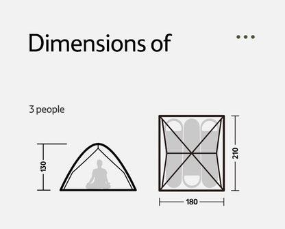 Naturehike Camping Automatic Tent One Touch Waterproof Roof Top Tents Double Door 3 Person Tent Outdoor Beach Fish Shelter Tent