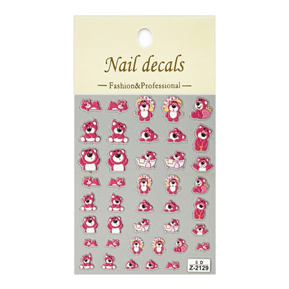 Adesivo de Arte para Unhas Disney Toy Story em Relevo 5D Desenho de Alienígena Lotso Decoração de Unhas Decalques Autoadesivos para Unhas DIY Decalque de Manicure