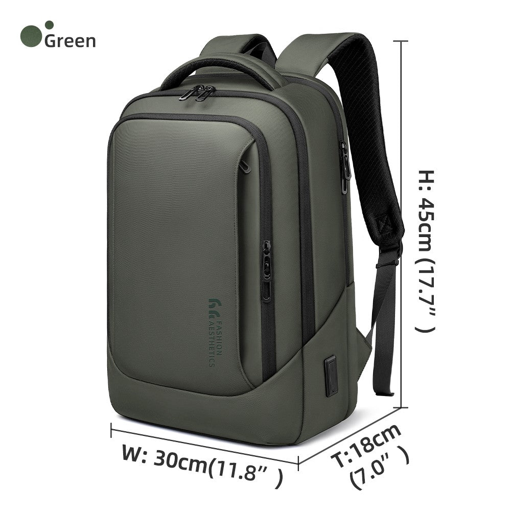 HK Men's Designer Laptop Bag Waterproof School Bags for College Boys Male Business Sports Travel Backpack Men With USB Charging